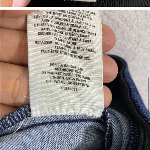 EUC Anthropologie Pilcro Skinny Jeans 25 Dark Blue High Rise WORN ONCE - Picture 7 of 9
